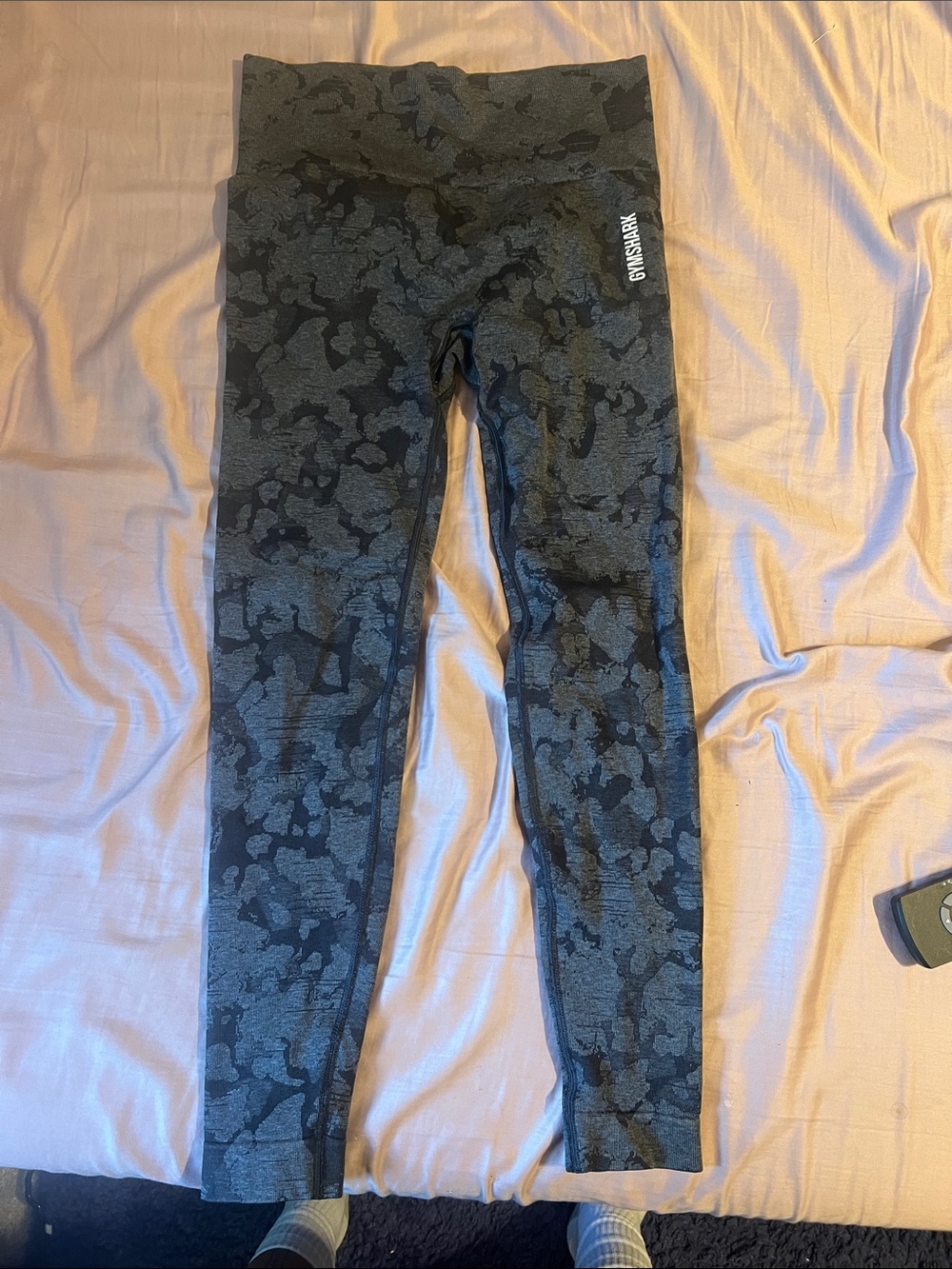 Gymshark  Black and Gray Camo Leggings